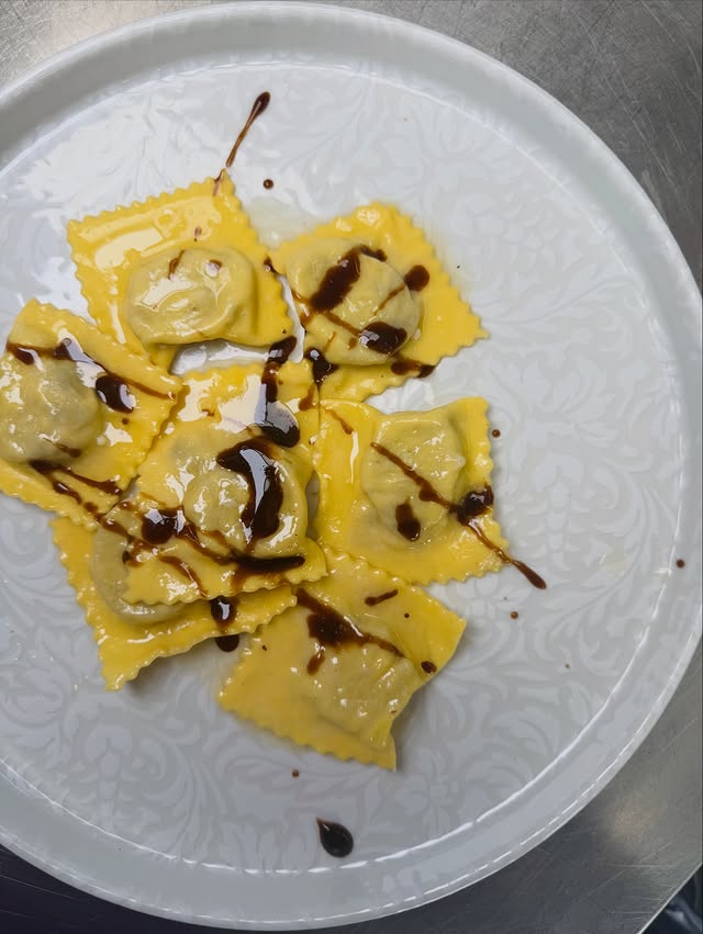 Ravioli con aceto balsamico